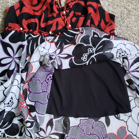 Bisou Bisou Chiffon Hi-Lo Tunic womens Large - Picture 5 of 6